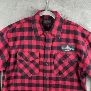 NWT Vermont Flannel Co Red‎ Black Plaid Button Shirt Mens L Whistle Pig Whiskey